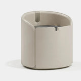 Savoy Leather Shell Luxury Bedside Table, alternative angle