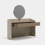 Savoy Leather Shell Luxury Console Table, alternative angle