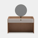 Savoy Leather Shell Luxury Console Table, alternative angle