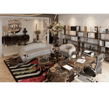 Boca do Lobo Soleil Sofa in a library living room