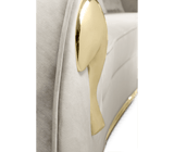 Boca do Lobo Soleil Sofa, close-up of the polished brass detail