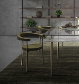 Sottile Brass Column Luxury Dining Table in a room setting