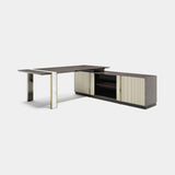 Spearing Executive Luxury Desk with Side Cabinet, alternative angle