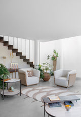 Synergy Split Layer Armchair styled in a luxury interior