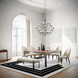 The Conchita Quilted Dining Chair styled in a luxury interior