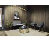 Modern centerpiece table from the Zenith Collection adds a touch of luxury to any living room.