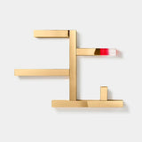 Traverso Sculptural Luxury Wall Shelf in 24K gold plated steel