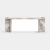 Tressette Folded Slab Luxury Console Table shown in Fior di Pesco marble