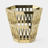Trigono Openwork Luxury Pencil Holder in 24 carat gold plated stainless steel