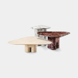 Triptych Triangular Marble Luxury Coffee Table