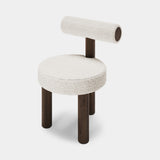 Caffe Latte Freddo Dining Chair in Ascot Pearl bouclé, second view