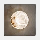 United Alabaster BX2 Wall Light in natural alabaster, studio view on grey