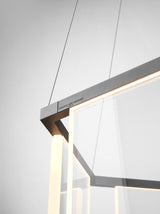 Vetrata Hexagonal Acrylic Luxury Suspension Lamp, view 5
