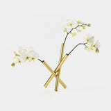Vimini Crossed Twig Luxury Flower Pot in polished brass