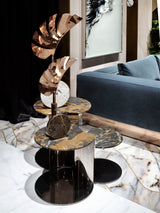 Marble Base Table Lamp: Visionnaire's Callia Table Lamp features a luxurious marble base that complements the modern design of the leaf-shaped diffuser.