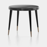 Whitby Round Noir Glass Luxury Coffee Table, alternative angle