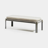 Windsor Metal Frame Luxury Bench, alternative angle