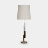 Caffe Latte Winnow Table Lamp in white lacquer and linen