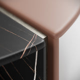 Wren Lacquer and Marble Luxury Coffee Table, close-up detail