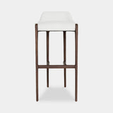 Caffe Latte Moka Bar Chair in Vellutino Natural White and walnut stained ash