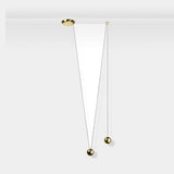 Zaffiro Sphere Luxury Suspension Lamp in gold plated stainless steel