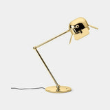 Zampetta Articulated Luxury Table Lamp in polished brass with a gold plated head