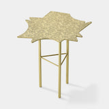 Zattera Lily Pad Luxury Side Table in brass