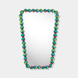 Zecchino Beaded Trapezoid Luxury Mirror in candy iridescent