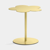 Zinnia Petal Luxury Side Table in brass