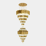 Ancona Square Chandelier | Stunning Crystal and Gold Lighting Fixture