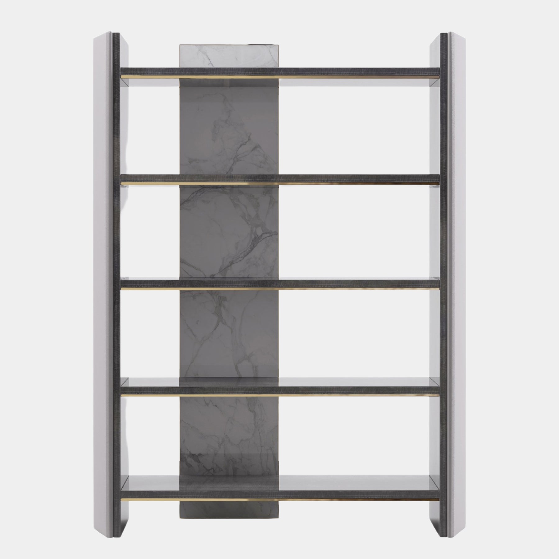 White online marble bookcase
