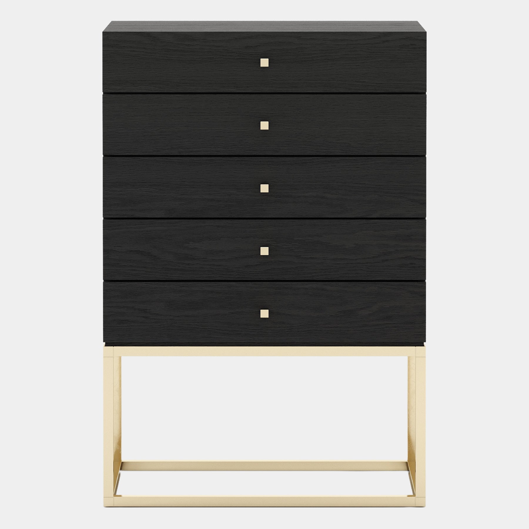 Black ash store chest of drawers
