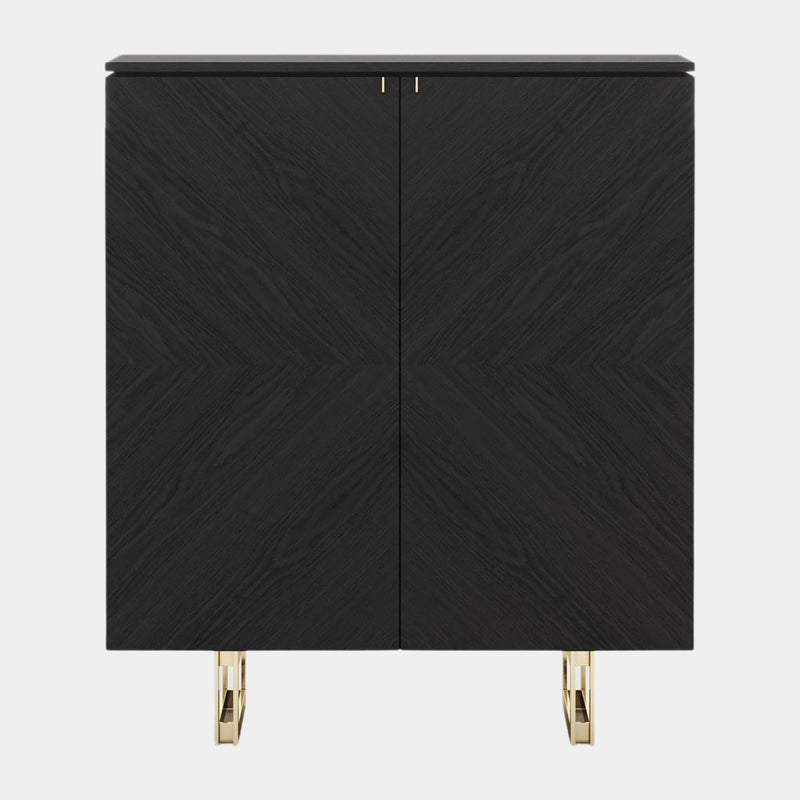 Balotelli Wooden Storage Cabinet with Golden Metal Legs