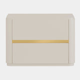 Barbey Luxury Bedside Table with Golden Detailing