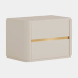 Barbey Luxury Bedside Table with Golden Detailing