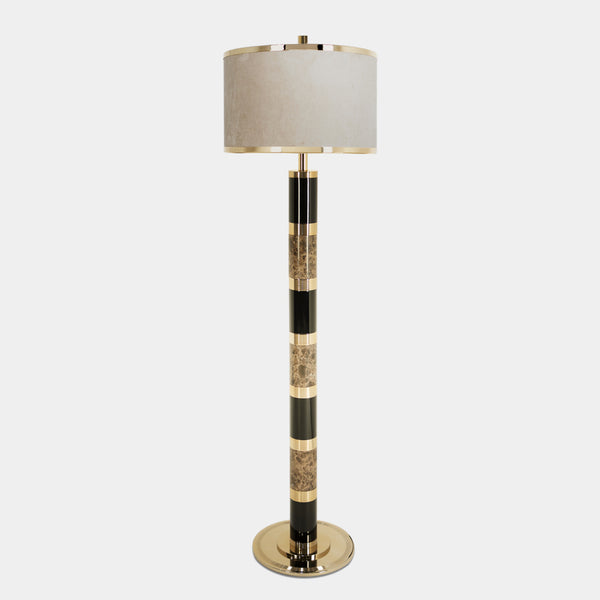 Berlusconi Marble & Polished Gold Luxury Floor Lamp