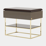 Cara Luxury Brown Oak Night Table