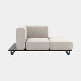 Domkapa Copacabana Outdoor Chaise Longue, left arm, view 1, in a light grey outdoor fabric