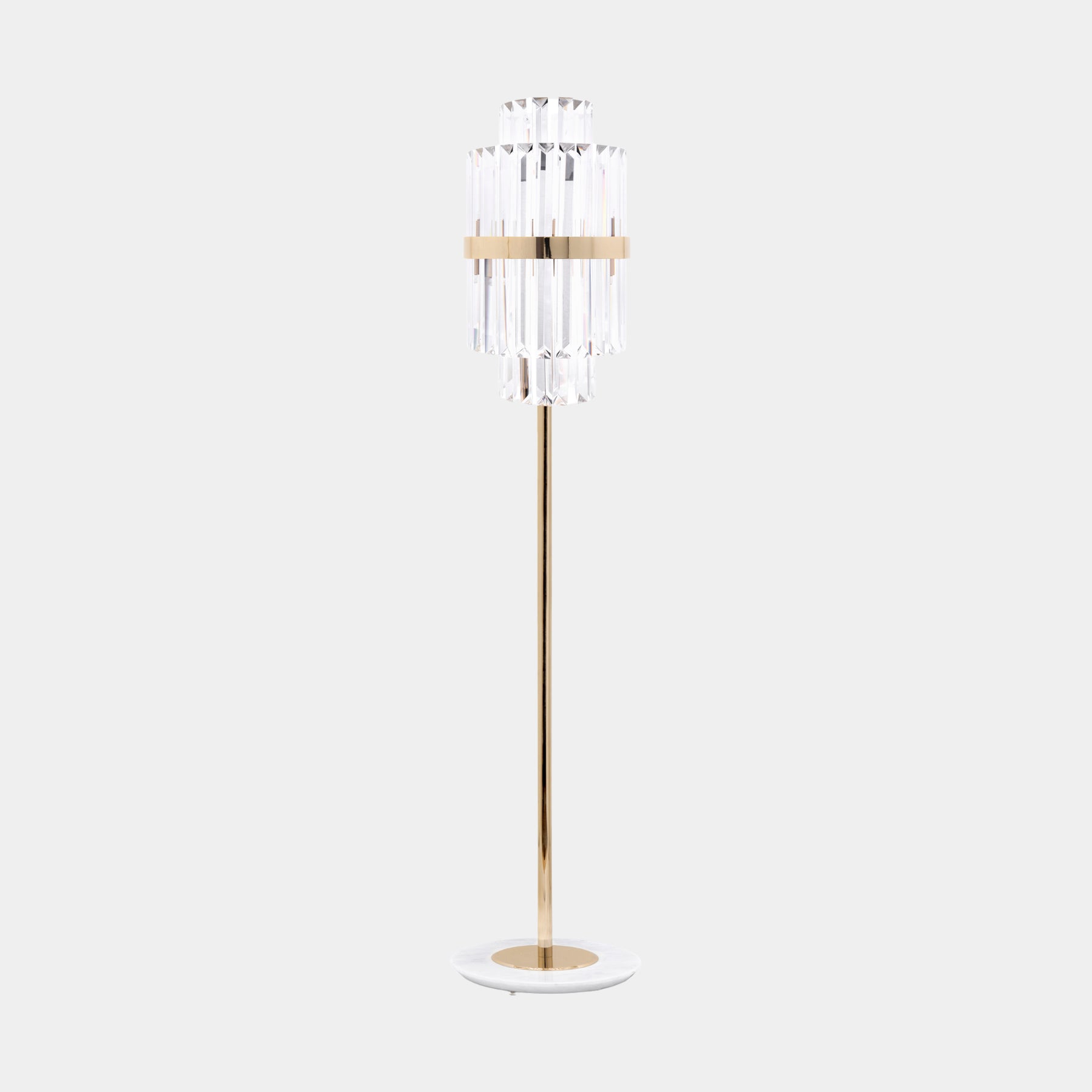 Elsie Crystal Glass Floor Lamp Touched Interiors