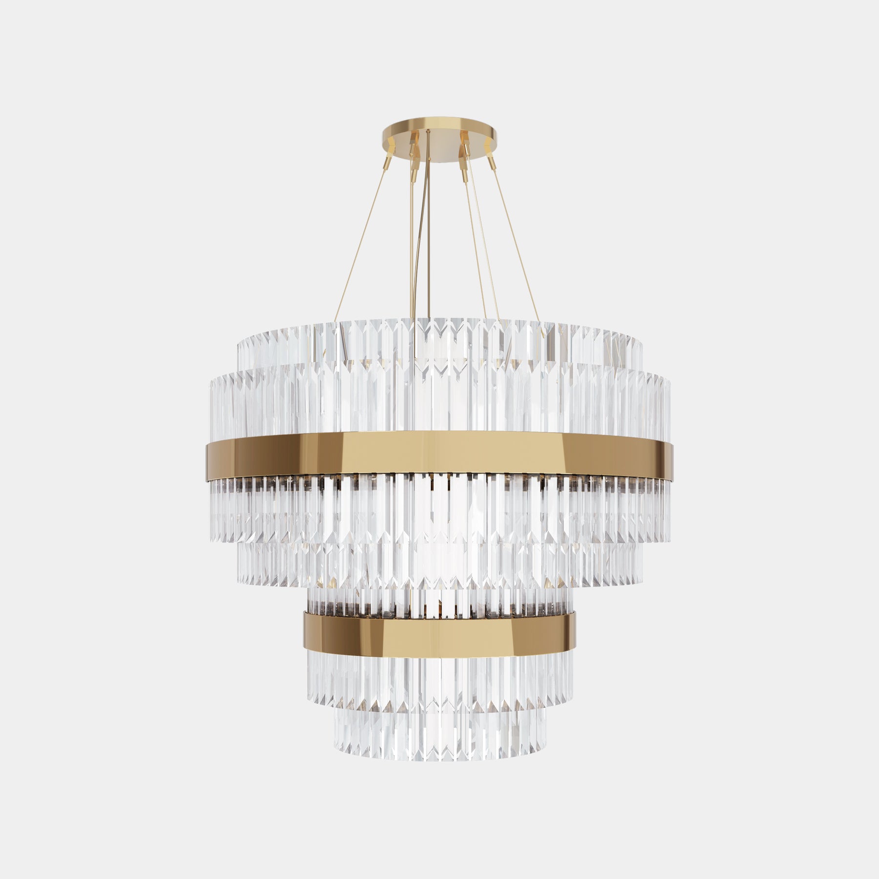 Elsie Crystal Glass Round Chandelier