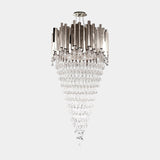 Tower Chandelier & Crystal Glass Drops