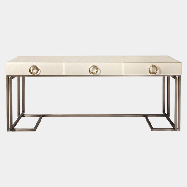 Gracia Brushed Bronze Console Table