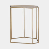 Harper Brown Tinted Glass Side Table, front view