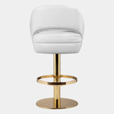 Laurent Luxury Bar Stool with Polished Brass Structure