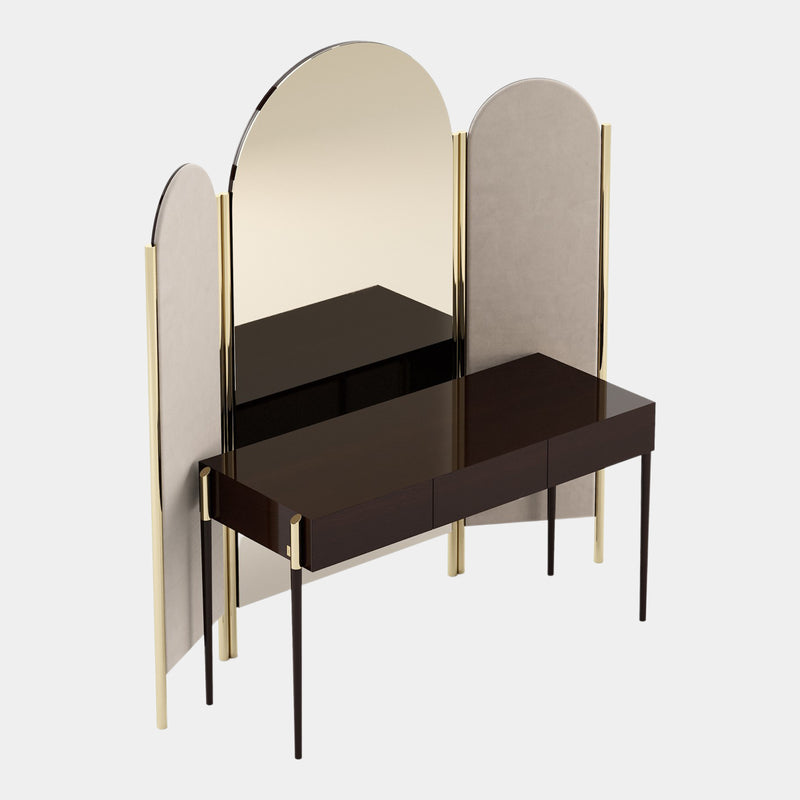 Manhattan Luxury Dressing Table with Bronze Mirror