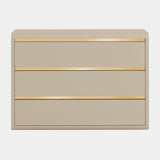Maria Curved Chest of Drawers with Golden Detailing