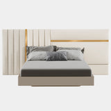 Maria Luxury Bedstead with Velvet Quilting & Golden Detailing