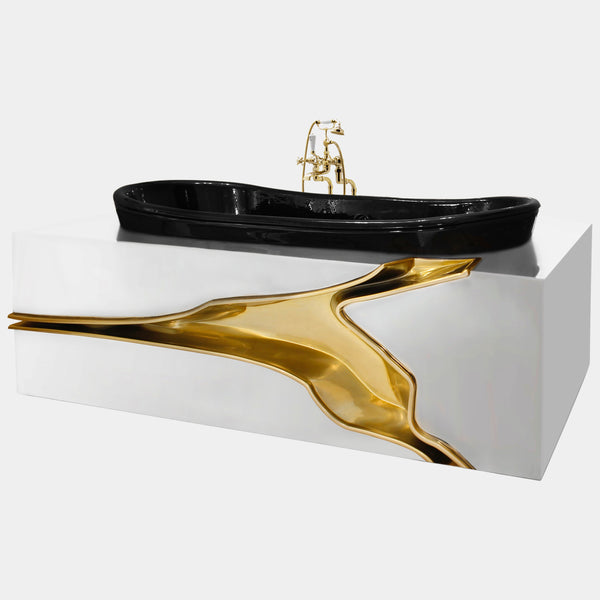 Molten Luxury Bathtub with Rich Gold Detailing