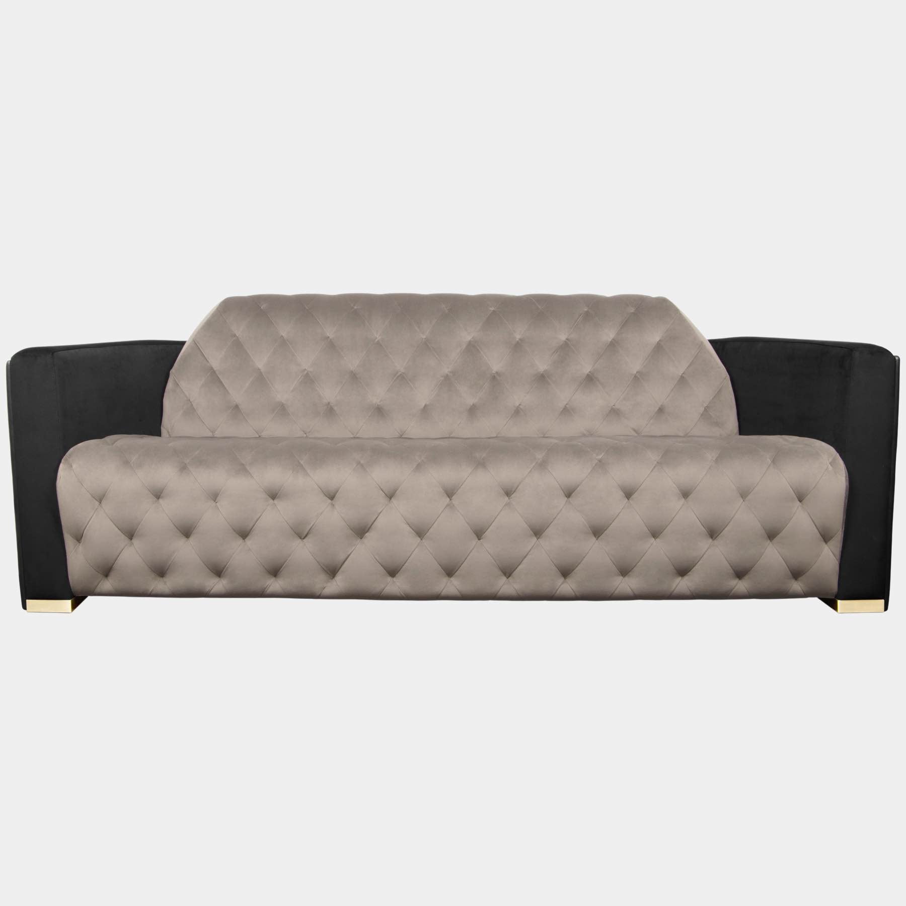 Gold and shop black sofa