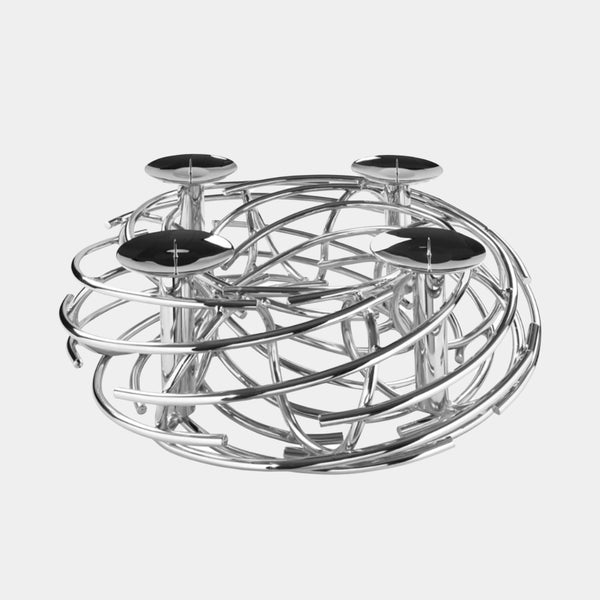 Nest Nickel Plated Candle Holder